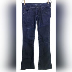 Hudson Women's Low Rise Flare Dark Wash Stretch Y2K Jeans Size 28